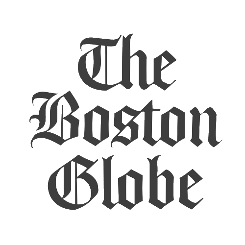 The Boston Globe logo in greyscale