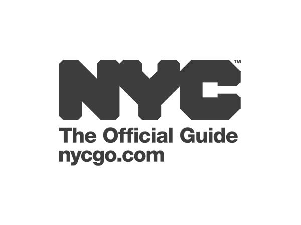 NYC The Official Guide nycgo.com logo in greyscale